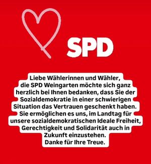 Dankeschön an Wählerinnen und Wähler