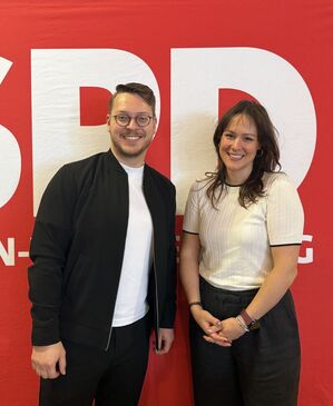 Paul Frank ist der SPD-Kandidat für die Landtagswahl, Vanessa Holly die Ersatzbewerberin.